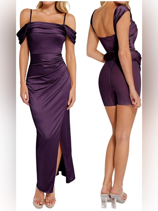 Popilush Dresses & Skirts - Popilush Shapewear Dress Womens Multi Wear Dresses Off The Shoulder Maxi Dress